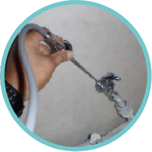 水栓器具付近の水もれ調査